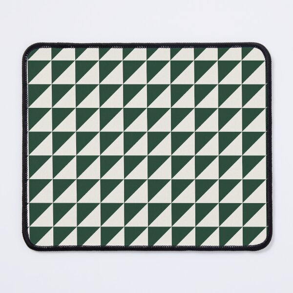 Item preview, Green And Cream Triangle Mosaic Pattern designed and sold by pattern-archive.