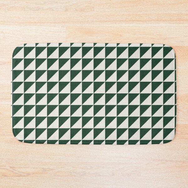 Item preview, Green And Cream Triangle Mosaic Pattern designed and sold by pattern-archive.