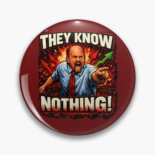Item preview, Jim Cramer They Know Nothing Meme designed and sold by RockyLambda.