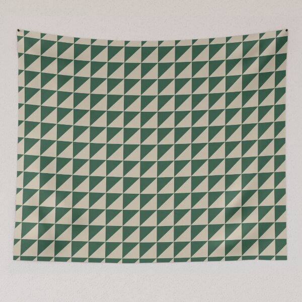 Item preview, Green And Sand Triangle Mosaic Pattern designed and sold by pattern-archive.