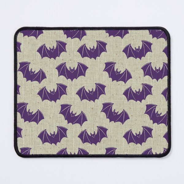 Item preview, Gothic Bat Toile Purple Vintage Halloween Folk Pattern designed and sold by DColourMuse.