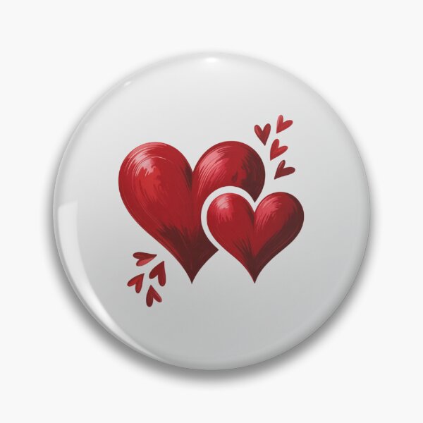 Item preview, two overlapping red hearts designed and sold by 123ks.