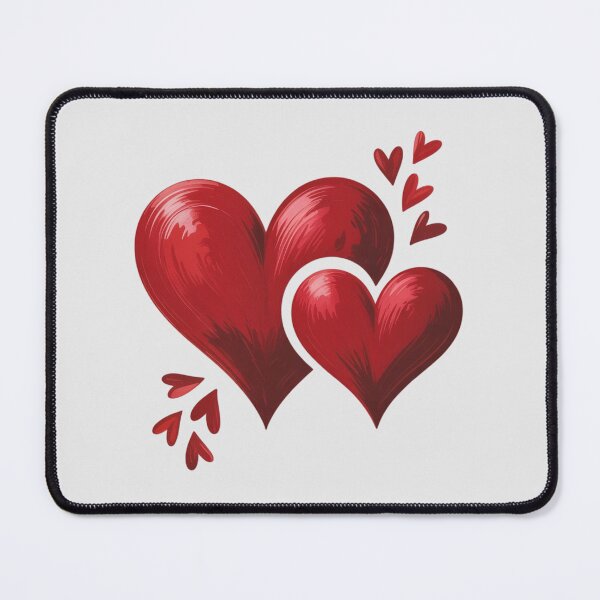 Item preview, two overlapping red hearts designed and sold by 123ks.
