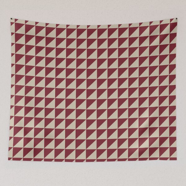 Item preview, Red And Beige Triangle Mosaic Pattern designed and sold by pattern-archive.