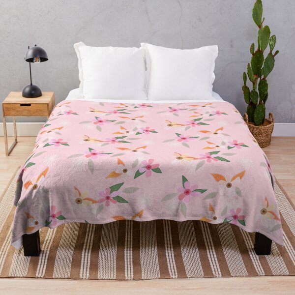 Item preview, Pale Blossoms and Leaves on Pink designed and sold by JaygiesDesign.