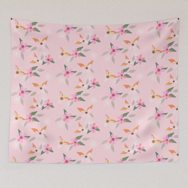 Item preview, Pale Blossoms and Leaves on Pink designed and sold by JaygiesDesign.