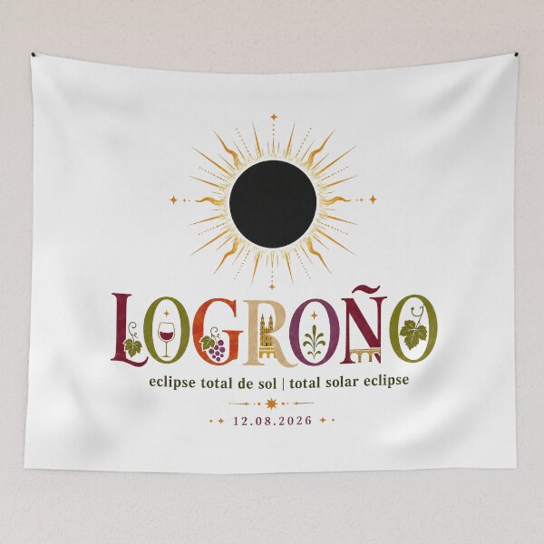 Item preview, Logroño Total Solar Eclipse 2026 designed and sold by Beyond Destinations.