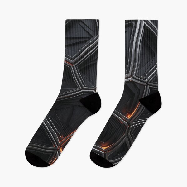 Item preview, Futuristic Black Geometric Wallpaper with Orange Neon Glow | Luxury Abstract Tech Design designed and sold by ColorFlick.