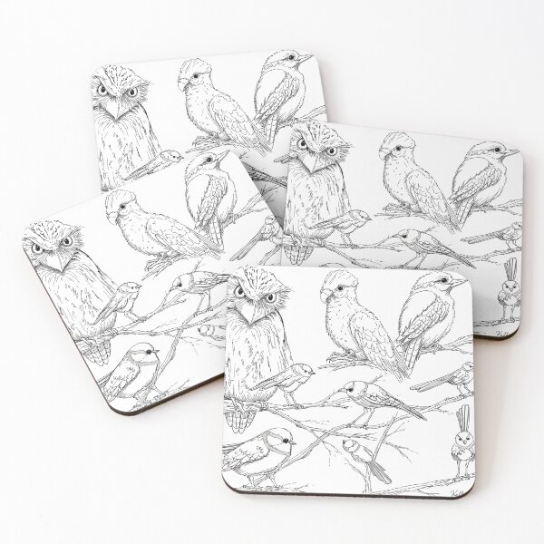 Item preview, Hand-Drawn Australian Bird Collection – Vintage Nature Line Art designed and sold by ArtwithKellie.