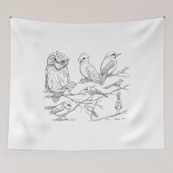 Item preview, Hand-Drawn Australian Bird Collection – Vintage Nature Line Art designed and sold by ArtwithKellie.