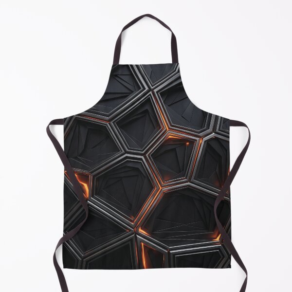 Item preview, Futuristic Black Geometric Wallpaper with Orange Neon Glow | Luxury Abstract Tech Design designed and sold by ColorFlick.