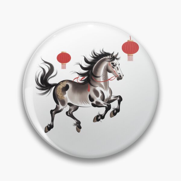 Item preview, A traditional Chinese ink painting depicting a majestic horse in celebration of the Year of the Horse. designed and sold by 123ks.