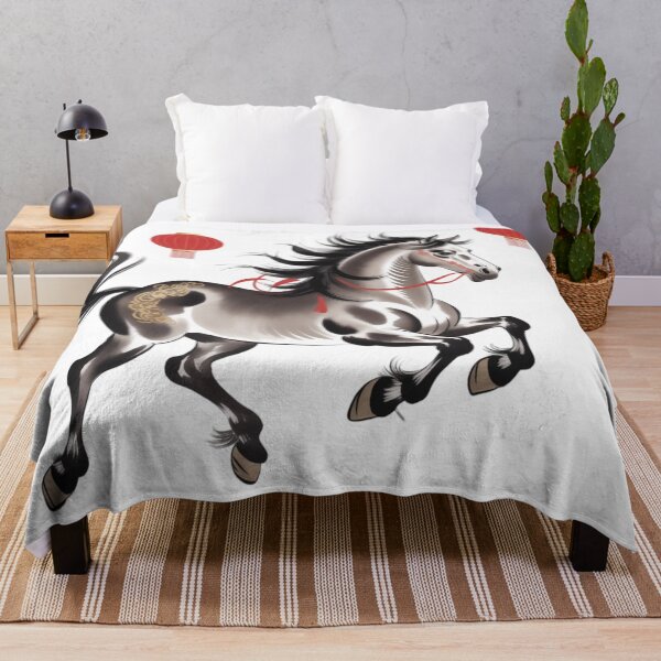 Item preview, A traditional Chinese ink painting depicting a majestic horse in celebration of the Year of the Horse. designed and sold by 123ks.
