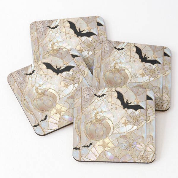 Item preview, Halloween bats, pumpkins, and golden cobwebs designed and sold by BriSher.