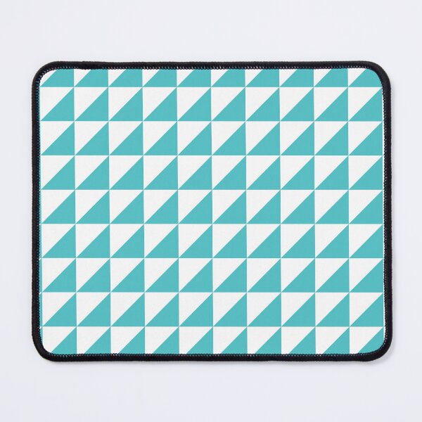 Item preview, White And Aqua Triangle Mosaic Pattern designed and sold by pattern-archive.