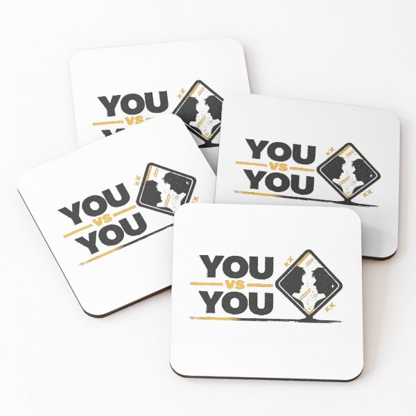 Item preview, YOU VS. YOU | Minimalist Motivation Typography | Self Growth Mindset Design designed and sold by Lovestickerco.