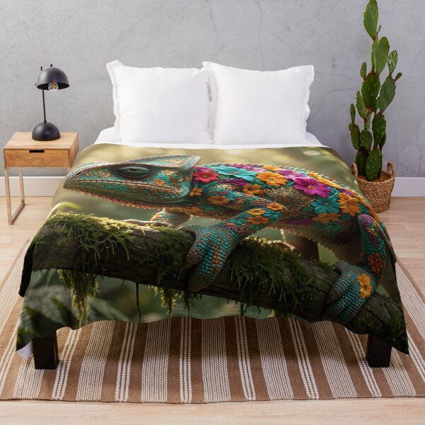 Item preview, The Floral Chameleon: Mystical Flora in the Jungle designed and sold by VoidVeilStudio.