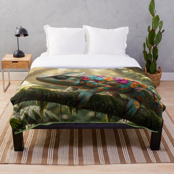 Item preview, The Floral Chameleon: Mystical Flora in the Jungle designed and sold by VoidVeilStudio.