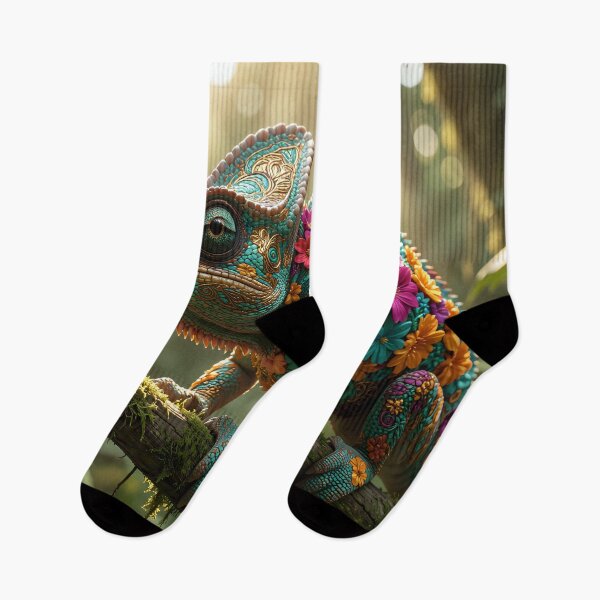 Item preview, The Floral Chameleon: Mystical Flora in the Jungle designed and sold by VoidVeilStudio.