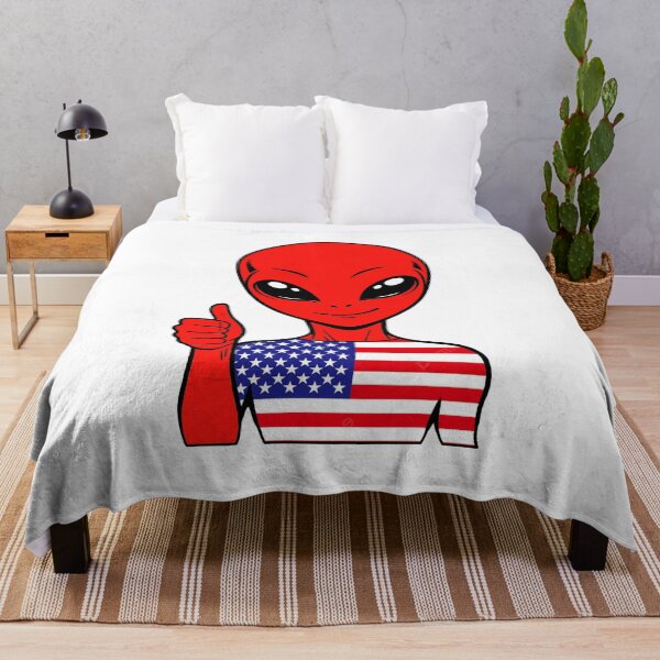 Item preview, Zorgo USA | Thumbs up Alien | USA Flag Shirt | Cute Alien Gift | USA Merchandise designed and sold by The-Visitors.