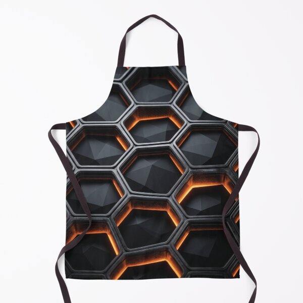 Item preview, Luxury Black Polygon Abstract with Orange Glow | Luxury Abstract Tech Design designed and sold by ColorFlick.