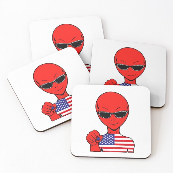 Item preview, Zorgo USA | Sunglasses Alien | USA Flag Shirt | Cute Alien Gift | USA Merchandise designed and sold by The-Visitors.