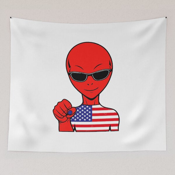Item preview, Zorgo USA | Sunglasses Alien | USA Flag Shirt | Cute Alien Gift | USA Merchandise designed and sold by The-Visitors.