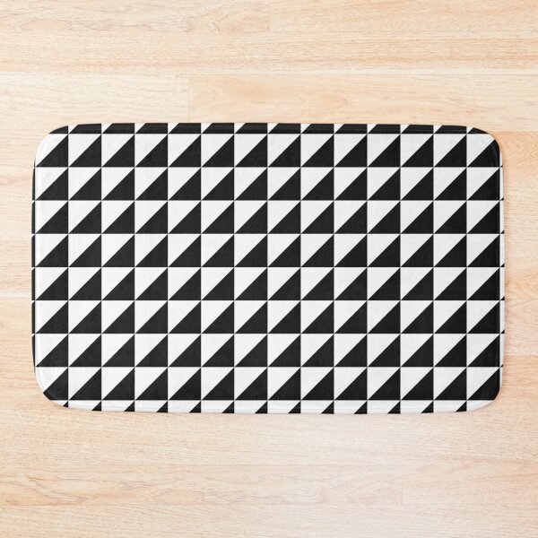 Item preview, White And Black Triangle Mosaic Pattern designed and sold by pattern-archive.