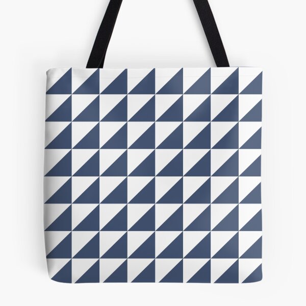 Item preview, White And Blue Triangle Mosaic Pattern designed and sold by pattern-archive.