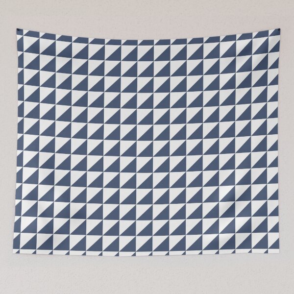 Item preview, White And Blue Triangle Mosaic Pattern designed and sold by pattern-archive.