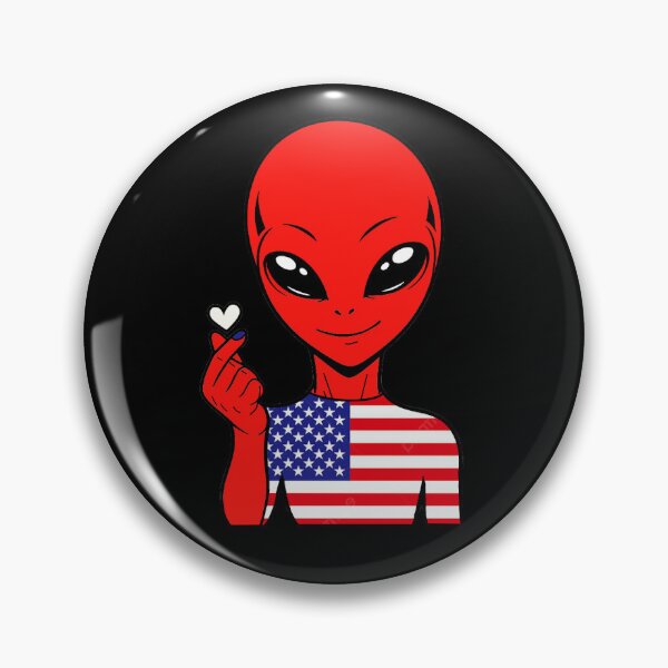 Artikelvorschau, Zorgo USA | Fingerherz-Alien | USA-Flaggen-Shirt | Niedliches Alien-Geschenk | USA-Fanartikel entworfen und verkauft von The-Visitors.