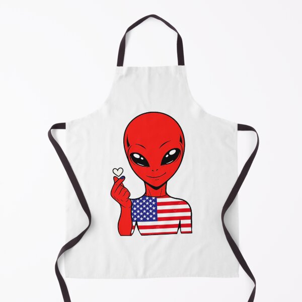 Item preview, Zorgo USA | Finger Heart Alien | USA Flag Shirt | Cute Alien Gift | USA Merchandise designed and sold by The-Visitors.
