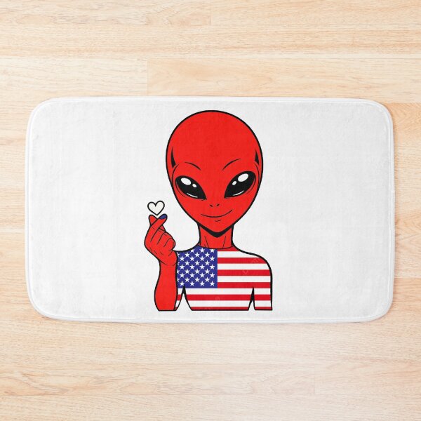 Item preview, Zorgo USA | Finger Heart Alien | USA Flag Shirt | Cute Alien Gift | USA Merchandise designed and sold by The-Visitors.