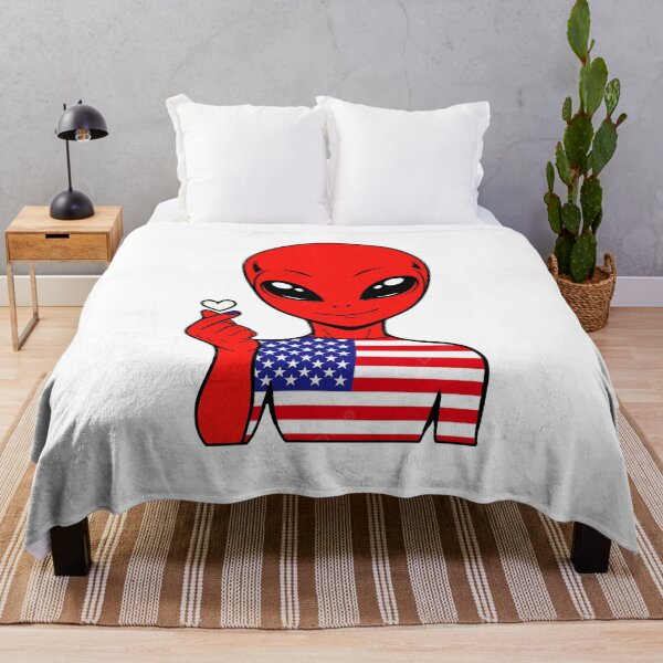 Item preview, Zorgo USA | Finger Heart Alien | USA Flag Shirt | Cute Alien Gift | USA Merchandise designed and sold by The-Visitors.