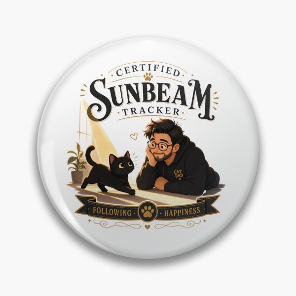 Item preview, Certified Sunbeam Tracker Black Cat Dad Kawaii T-Shirt designed and sold by Ashley critters.
