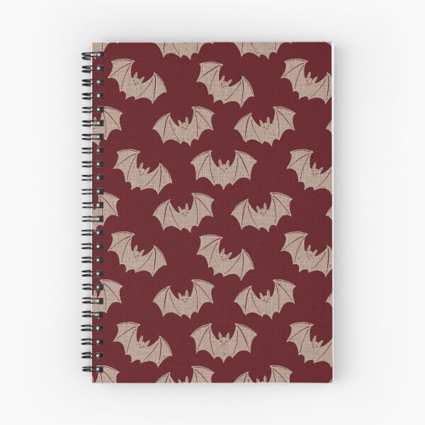 Item preview, Crimson Gothic Bat Toile Vintage Halloween Folk Print designed and sold by DColourMuse.