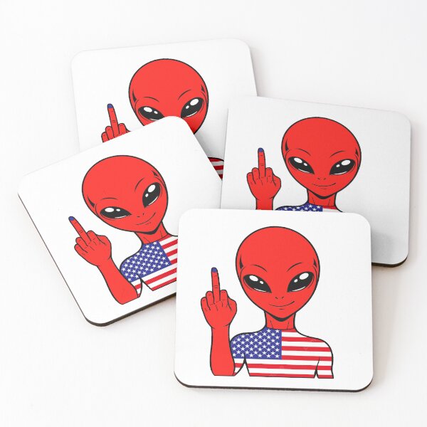 Item preview, Zorgo USA | Middle Finger Alien | USA Flag Shirt | Cute Alien Gift | USA Merchandise designed and sold by The-Visitors.