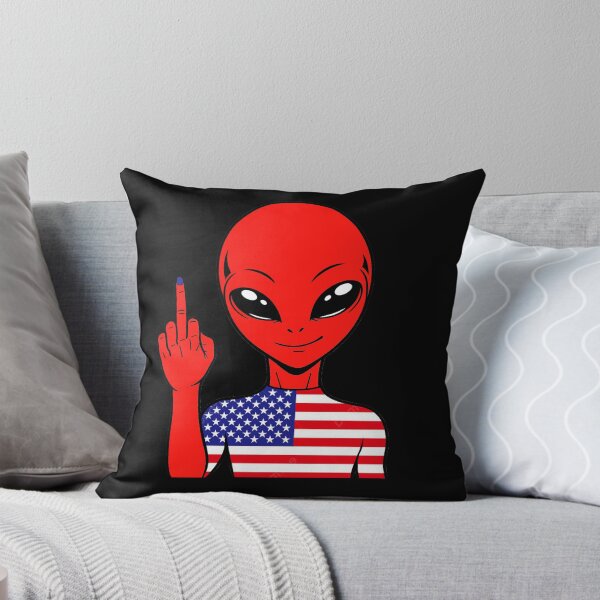 Item preview, Zorgo USA | Middle Finger Alien | USA Flag Shirt | Cute Alien Gift | USA Merchandise designed and sold by The-Visitors.