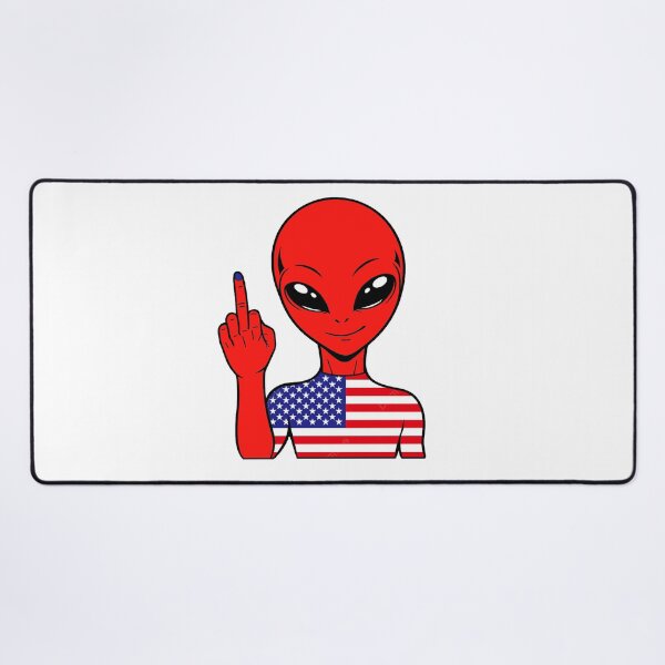 Item preview, Zorgo USA | Middle Finger Alien | USA Flag Shirt | Cute Alien Gift | USA Merchandise designed and sold by The-Visitors.