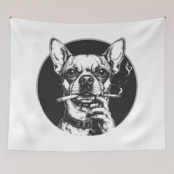 Item preview,  Dog Smoking Cigarette Funny Chihuahua Meme T-Shirt designed and sold by Alphatheard.