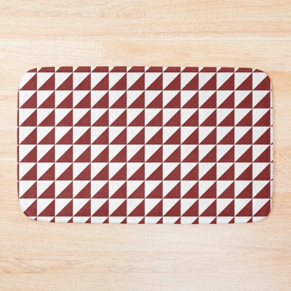 Item preview, White And Brick Red Triangle Mosaic Pattern designed and sold by pattern-archive.