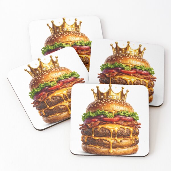 Item preview, Royal Crown Cheeseburger: Luxury Premium Gold Crown Gourmet Burger designed and sold by irfanshikh.