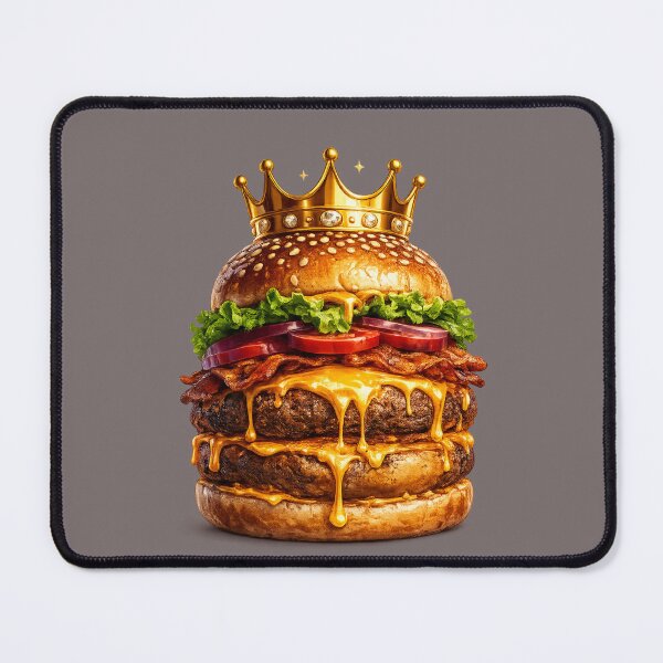 Item preview, Royal Crown Cheeseburger: Luxury Premium Gold Crown Gourmet Burger designed and sold by irfanshikh.