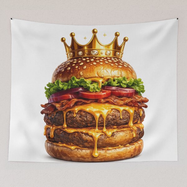 Item preview, Royal Crown Cheeseburger: Luxury Premium Gold Crown Gourmet Burger designed and sold by irfanshikh.