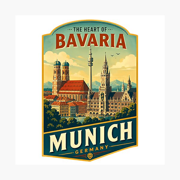 Item preview, The Heart Of Bavaria Munich Germany Travel Destination Souvenir designed and sold by Simsimah26Parks.
