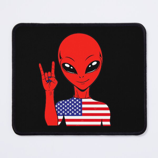 Item preview, Zorgo USA | Rock on Sign Alien | USA Flag Shirt | Cute Alien Gift | USA Merchandise designed and sold by The-Visitors.