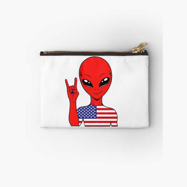 Item preview, Zorgo USA | Rock on Sign Alien | USA Flag Shirt | Cute Alien Gift | USA Merchandise designed and sold by The-Visitors.