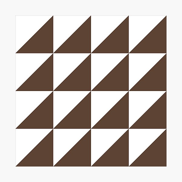 Item preview, White And Brown Triangle Mosaic Pattern designed and sold by pattern-archive.