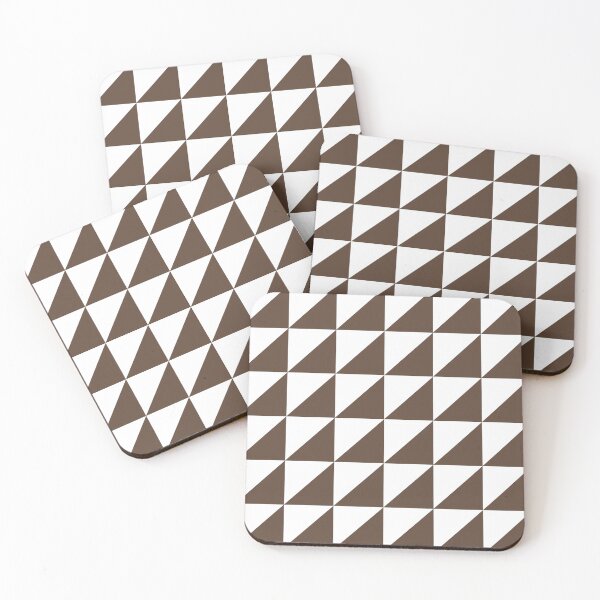 Item preview, White And Brown Triangle Mosaic Pattern designed and sold by pattern-archive.