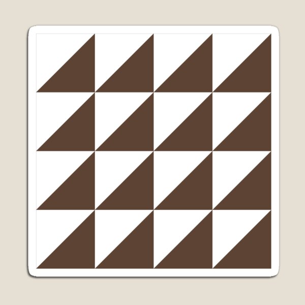 Item preview, White And Brown Triangle Mosaic Pattern designed and sold by pattern-archive.